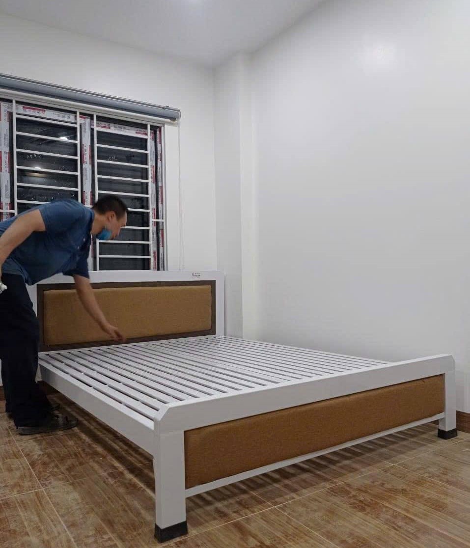 Giường sắt đơn bọc da kích thước 1m6x2m - GTS 101