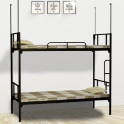 Giường sắt 2 tầng màu đen 85cm - GTS 07