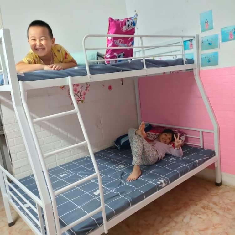 Giường sắt 2 tầng hộp 40 1m2 màu đen - GTS 65 - Ảnh 3