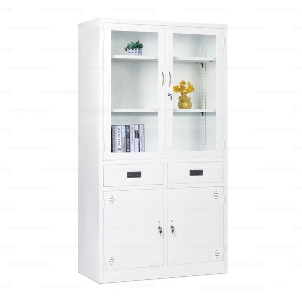 Tủ sắt văn phòng cánh kính ngăn kéo AS-18