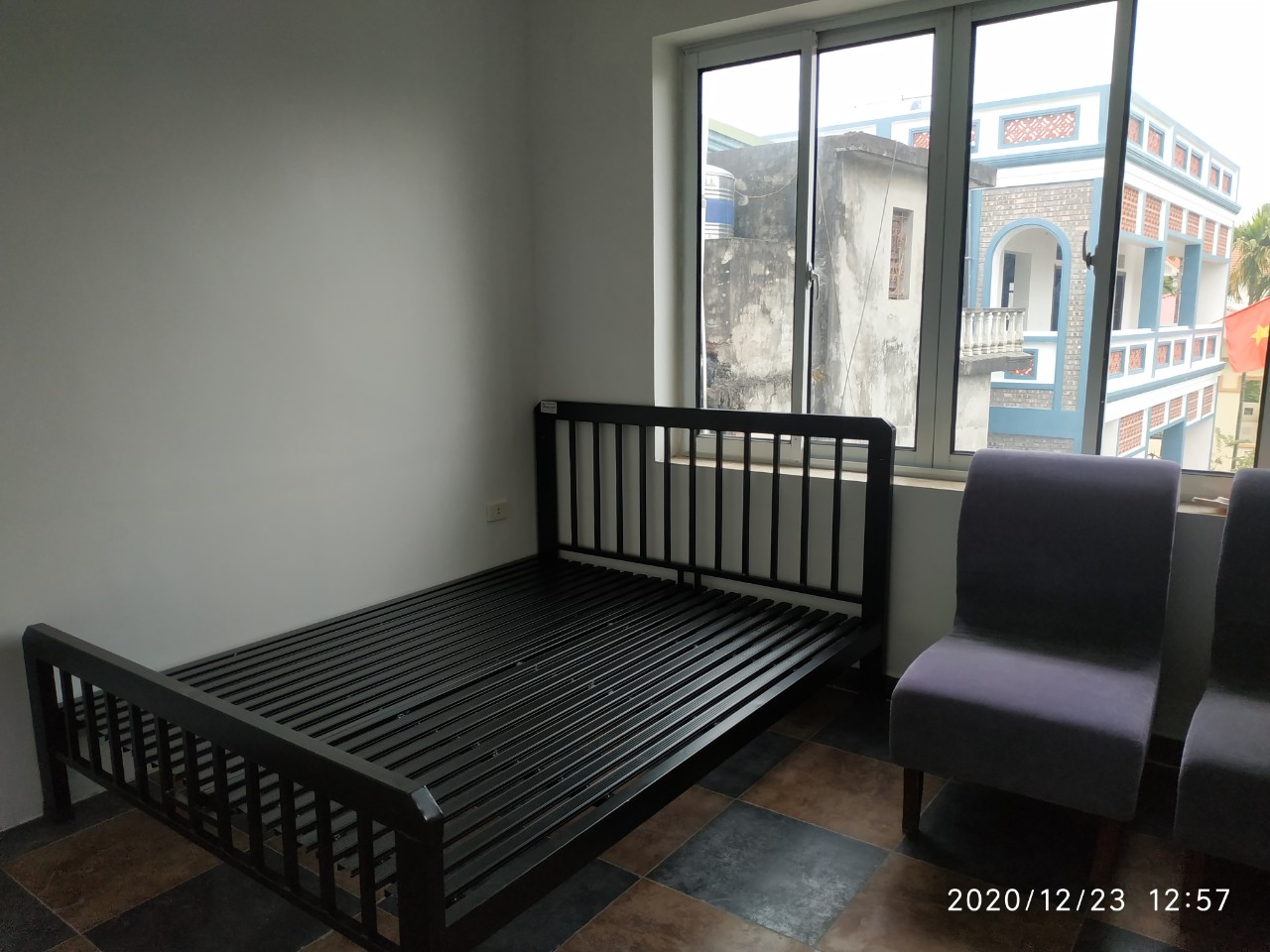 Giường sắt đơn gia đình sắt hộp 40×80 1m6x2m GTS 31 - Ảnh 3