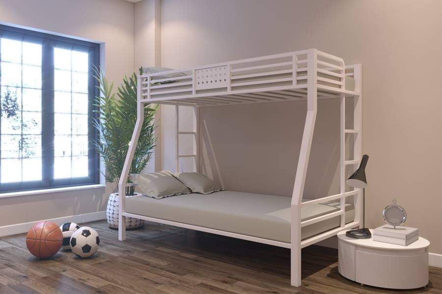 Giường sắt 2 tầng lệch 1m2 kiểu mới GTS 45