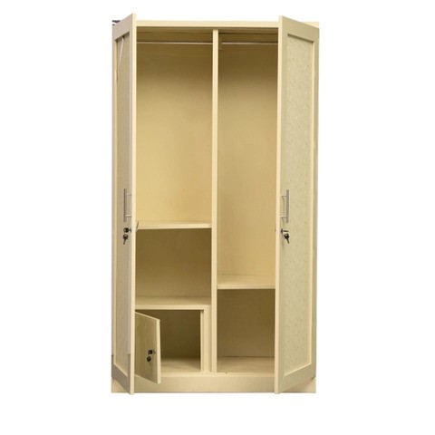 Tủ Sắt Đựng Quần Áo 2 Buồng Kem VN07 - Ảnh 2