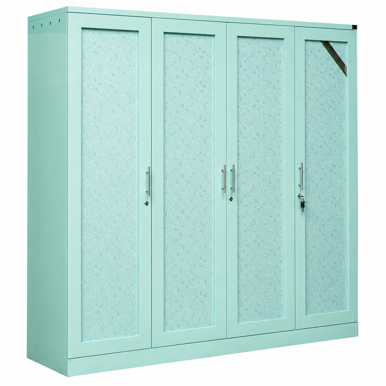 Tủ Sắt Đựng Quần Áo 4 Buồng Xanh Ngọc VN10