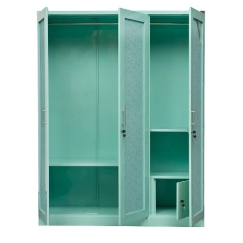 Tủ Sắt Đựng Quần Áo 3 Buồng Xanh ngọc VN09 - Ảnh 2